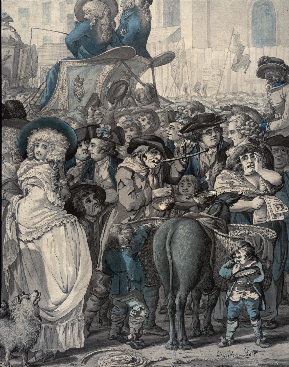 Fragment z „Westminster Election of 1788” autorstwa Robert Dighton
