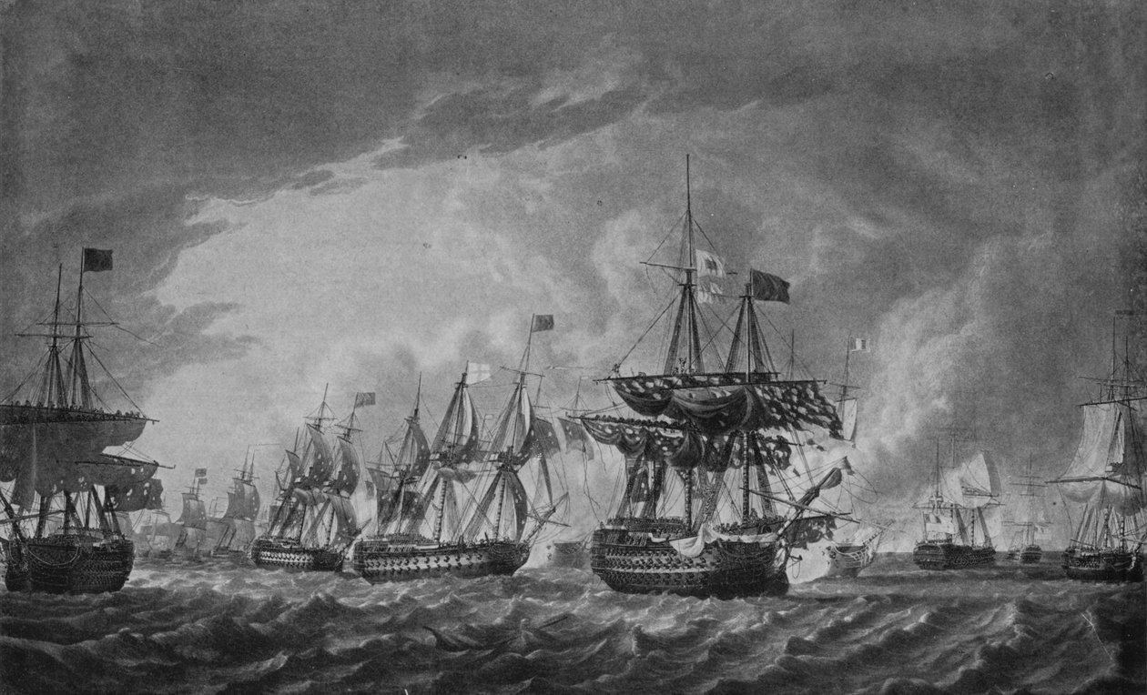 Przed chwalebnym pierwszym czerwca, c1795 autorstwa Robert Dodd