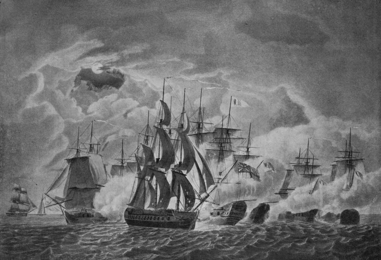 Słynna akcja Captain Trollopes, c1800 autorstwa Robert Dodd