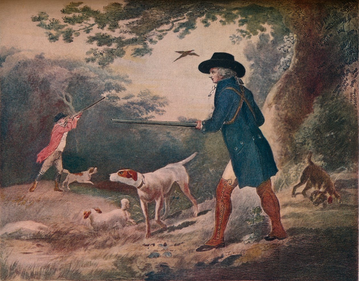 Strzelanie do bażantów, 1790, 1917 autorstwa Robert Dodd