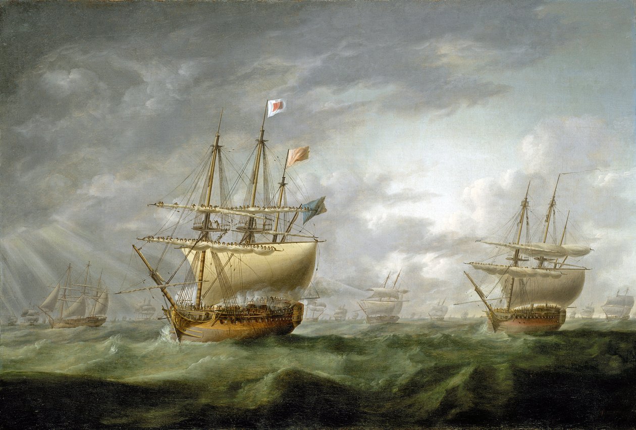 Utrata HMS "Ramillies" we wrześniu 1782 r. autorstwa Robert Dodd