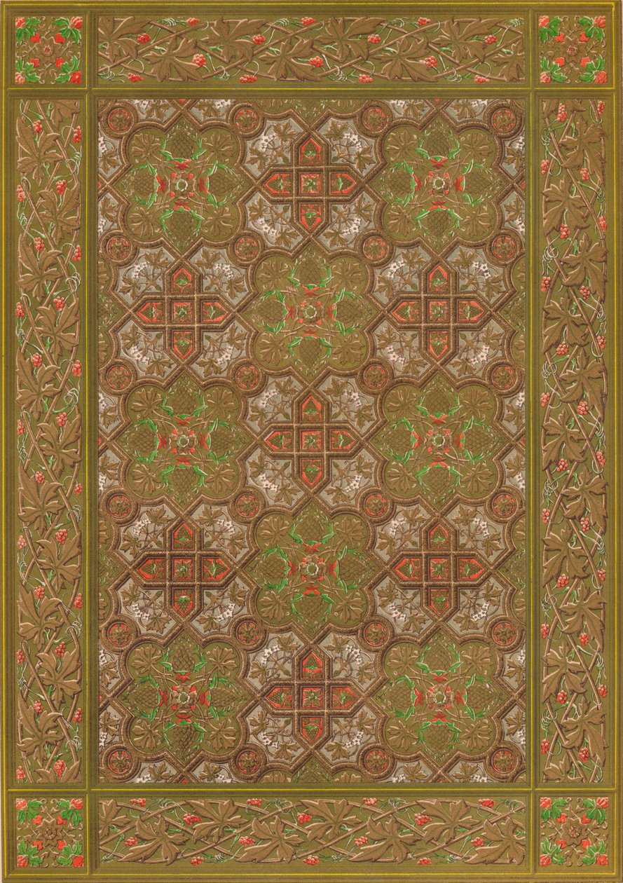 Wytłaczany panel skórzany Habenicht, Wiedeń, 1863. autorstwa Robert Dudley