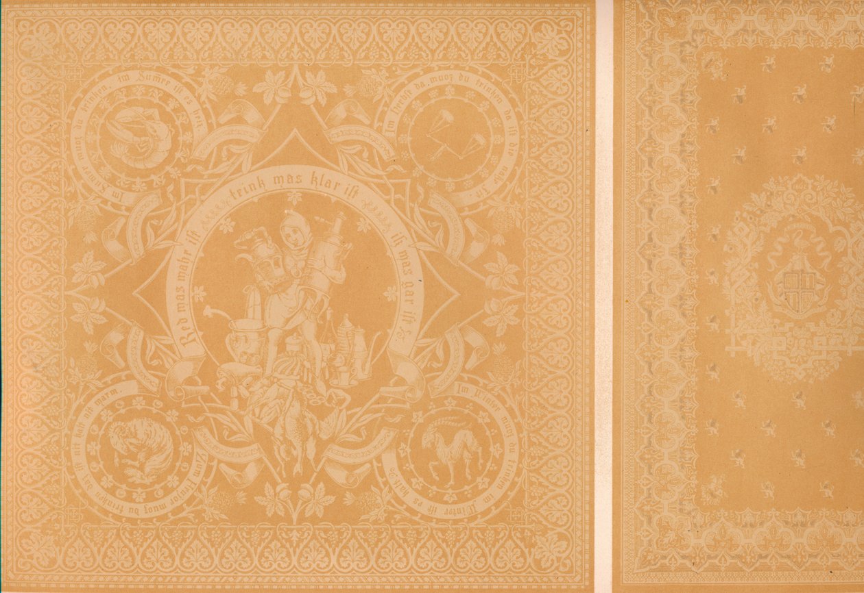 Pościel adamaszkowa pana C. Fabera, Stuttgart i panów Burre Bros. Dumferline, 1863 autorstwa Robert Dudley