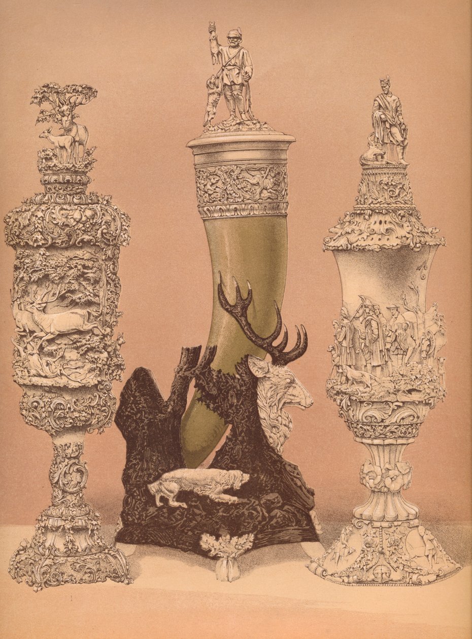 Rzeźby z kości słoniowej, 1893. autorstwa Robert Dudley