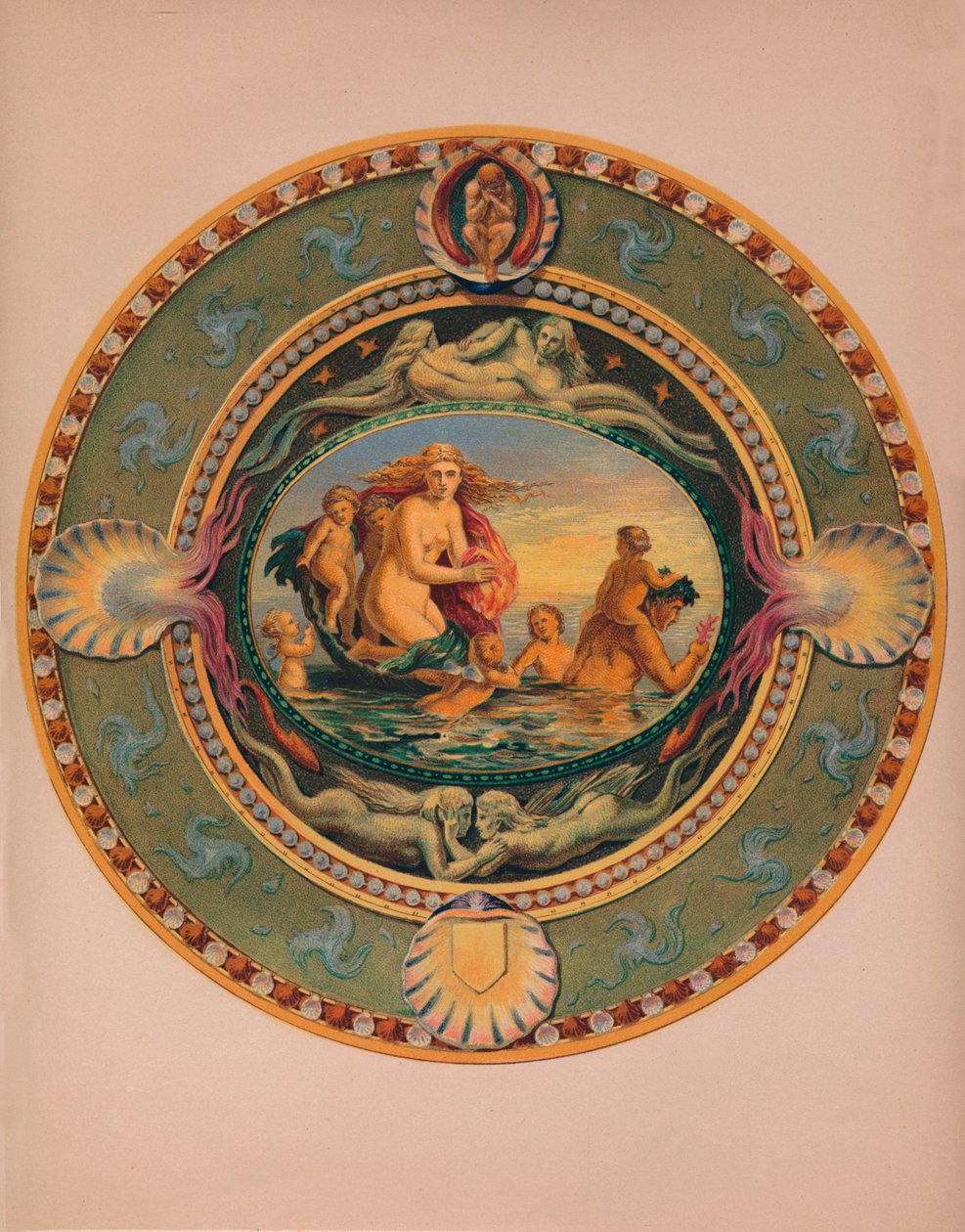 Płaskowyż w Majolica Ware, 1863. autorstwa Robert Dudley