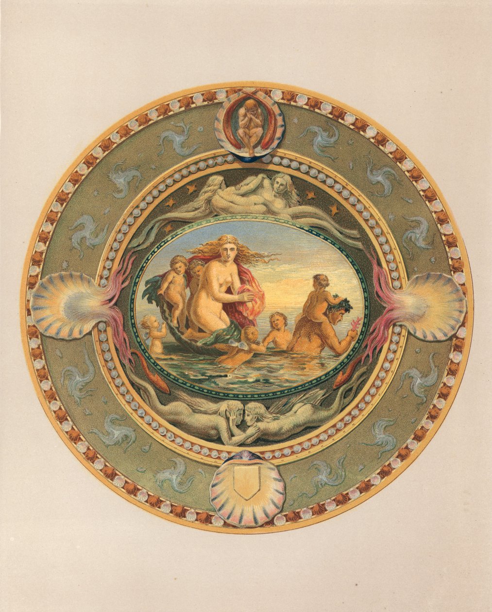 Talerz z majoliki, podarowany przez hrabiego Mount Edgecumbe (chromolit) autorstwa Robert Dudley