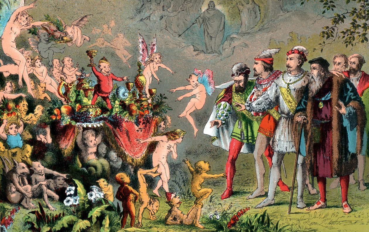 Scena z Burzy Szekspira, 1856-1858 autorstwa Robert Dudley