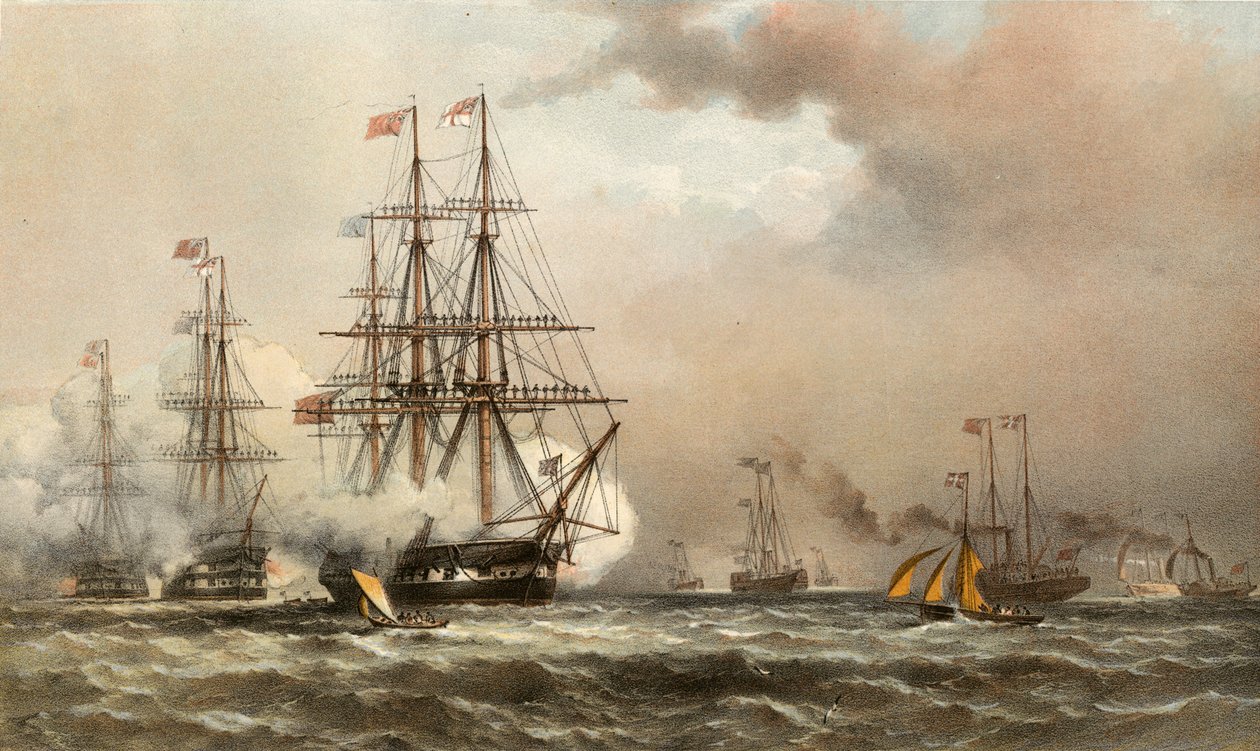 The Nore, 6 marca 1863 r. (chromolitografia) autorstwa Robert Dudley
