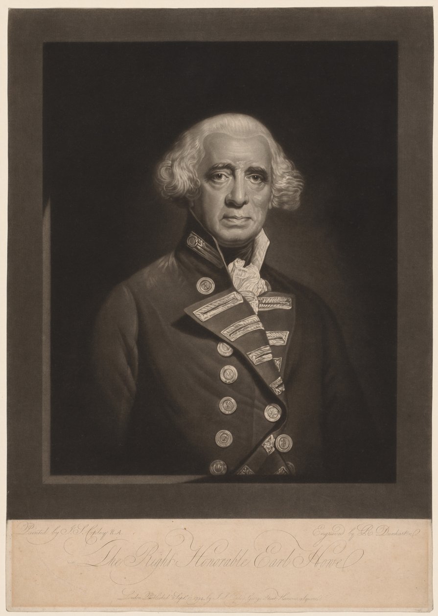 Richard, hrabia Howe, 1794. autorstwa Robert Dunkarton