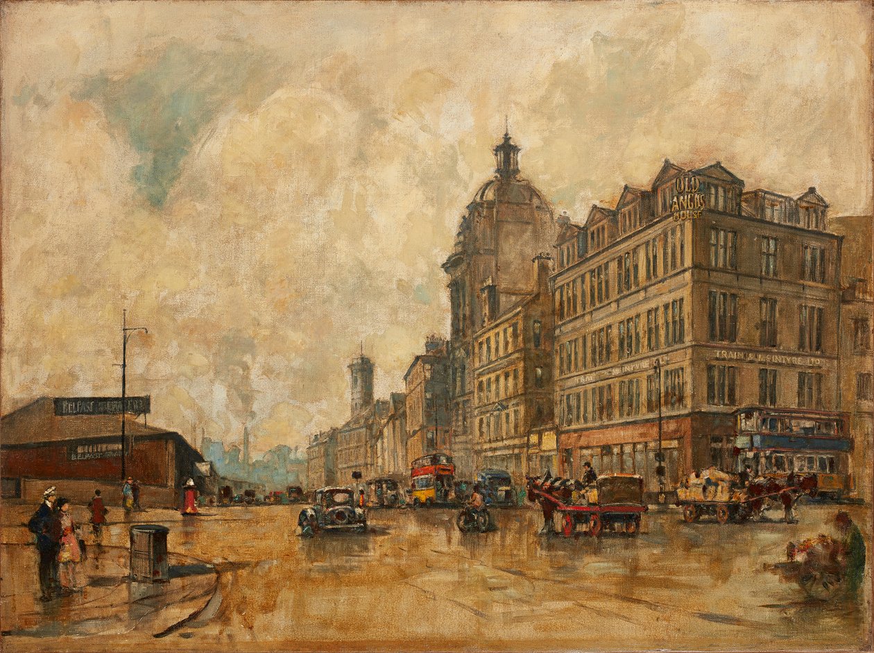 Broomielaw (olej na płótnie) autorstwa Robert Eadie