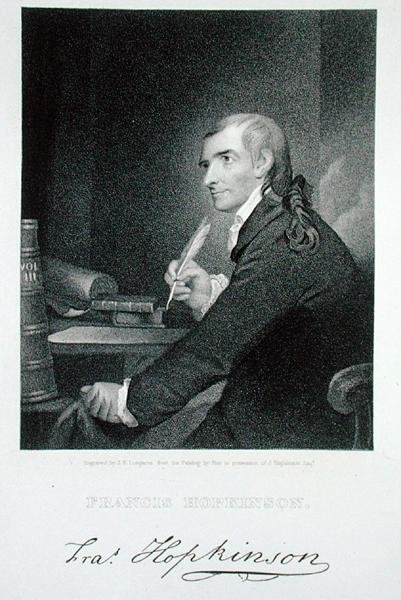 Francis Hopkinson (1738-91) grawerowane przez Jamesa Bartona Longacre (1794-1869) (grawerowanie) autorstwa Robert Edge (after) Pine