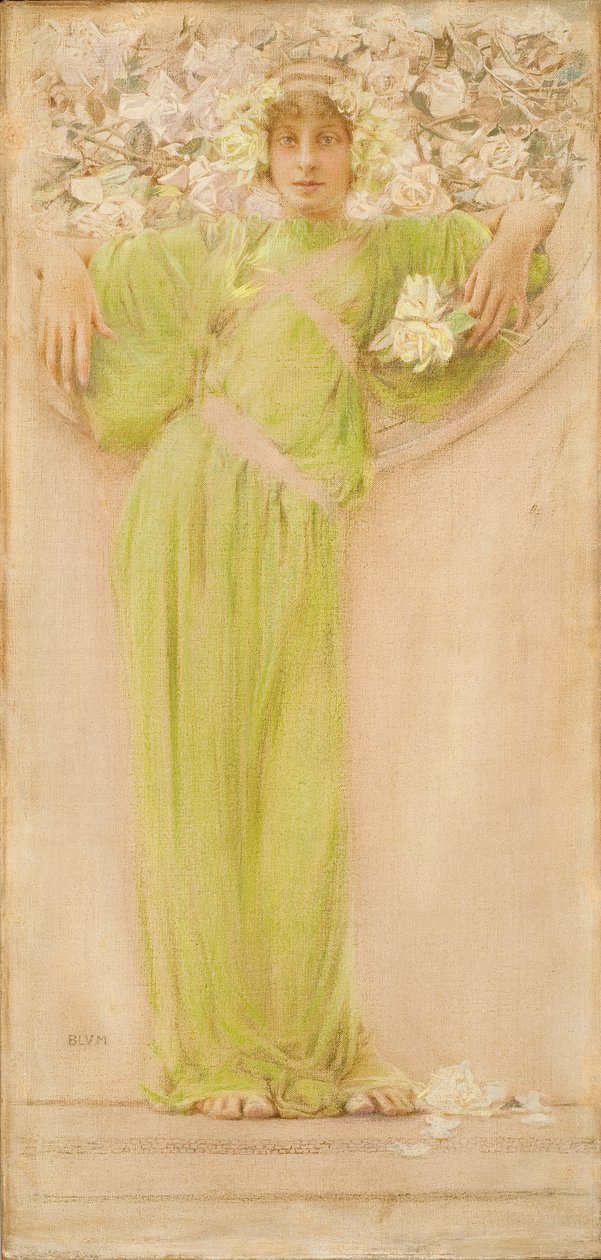 Girlanda róż (czerwiec) 1897 (olej, pastel i ołówek na płótnie) autorstwa Robert Frederick Blum