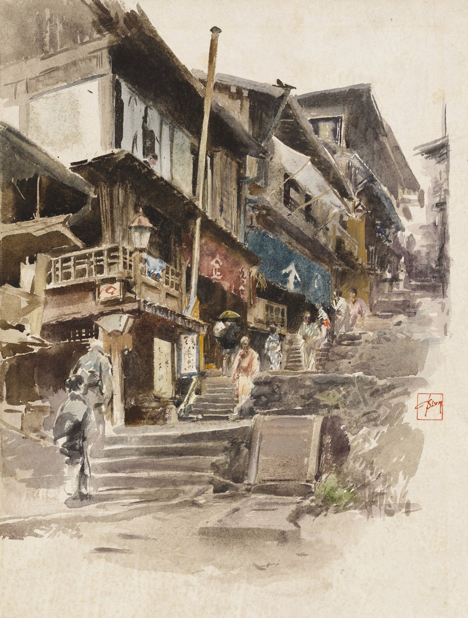 Ulica w Ikao, Japonia II, 1890 autorstwa Robert Frederick Blum