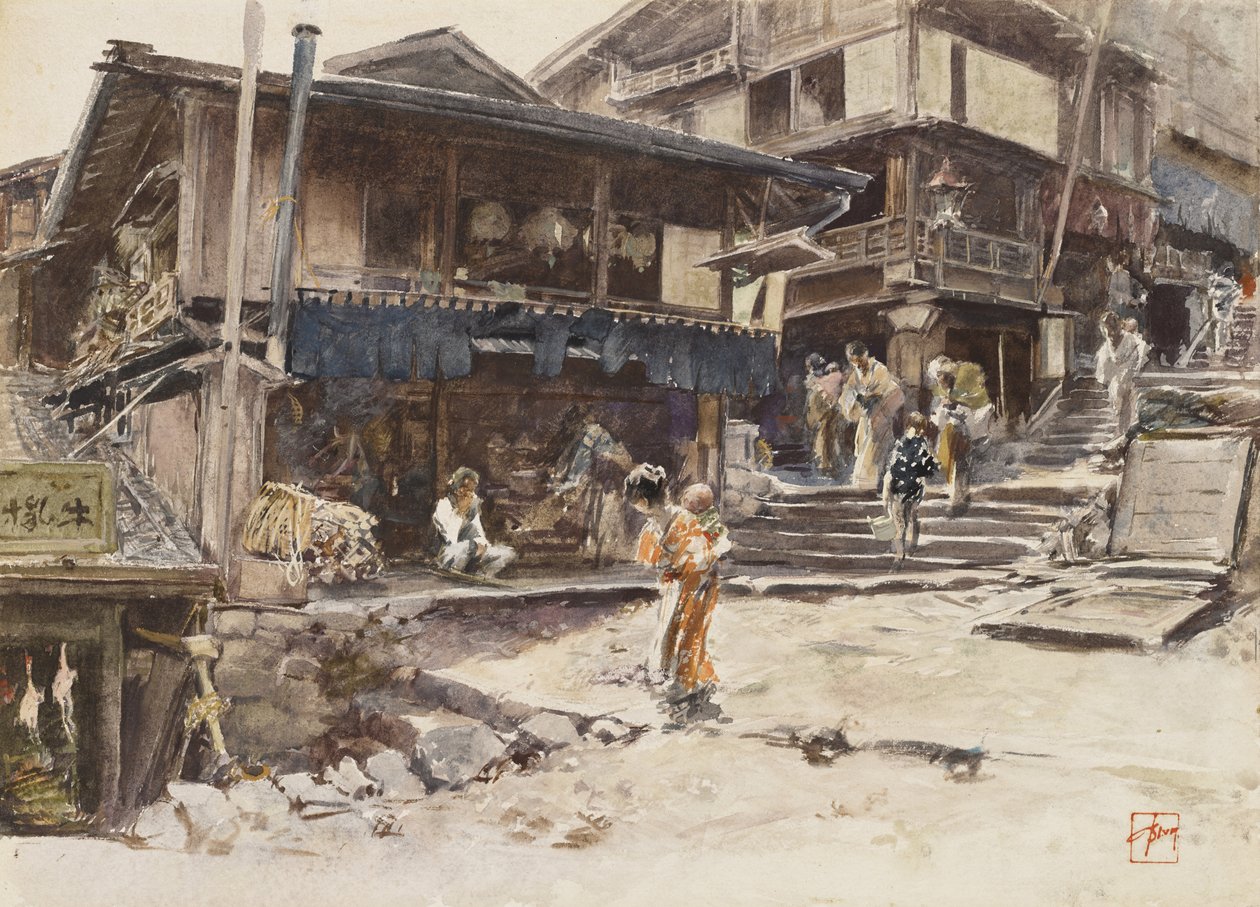 Ulica w Ikao, Japonia I, 1890 autorstwa Robert Frederick Blum