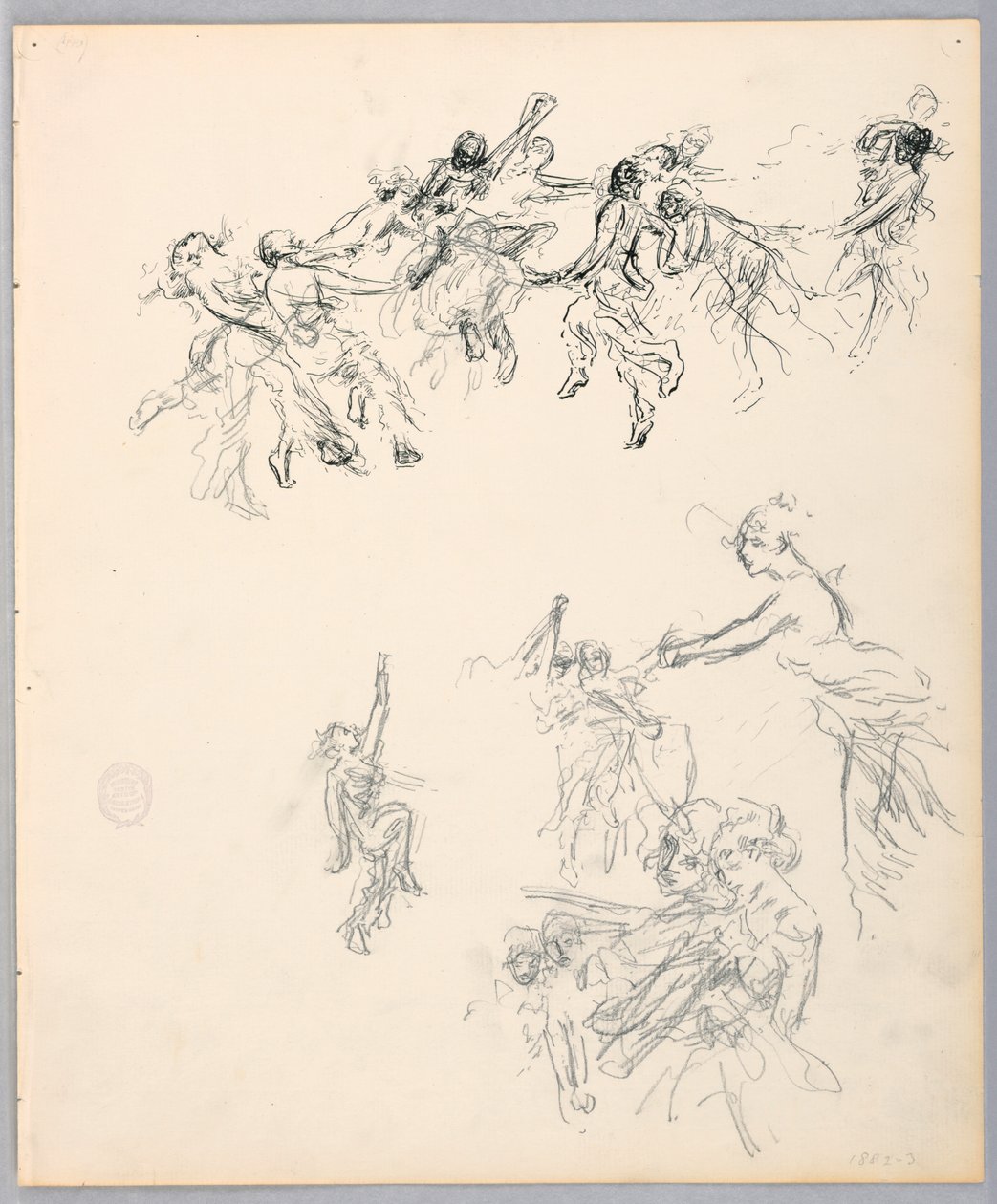 Rysunek, Tańczące postacie, 1882-83 autorstwa Robert Frederick Blum
