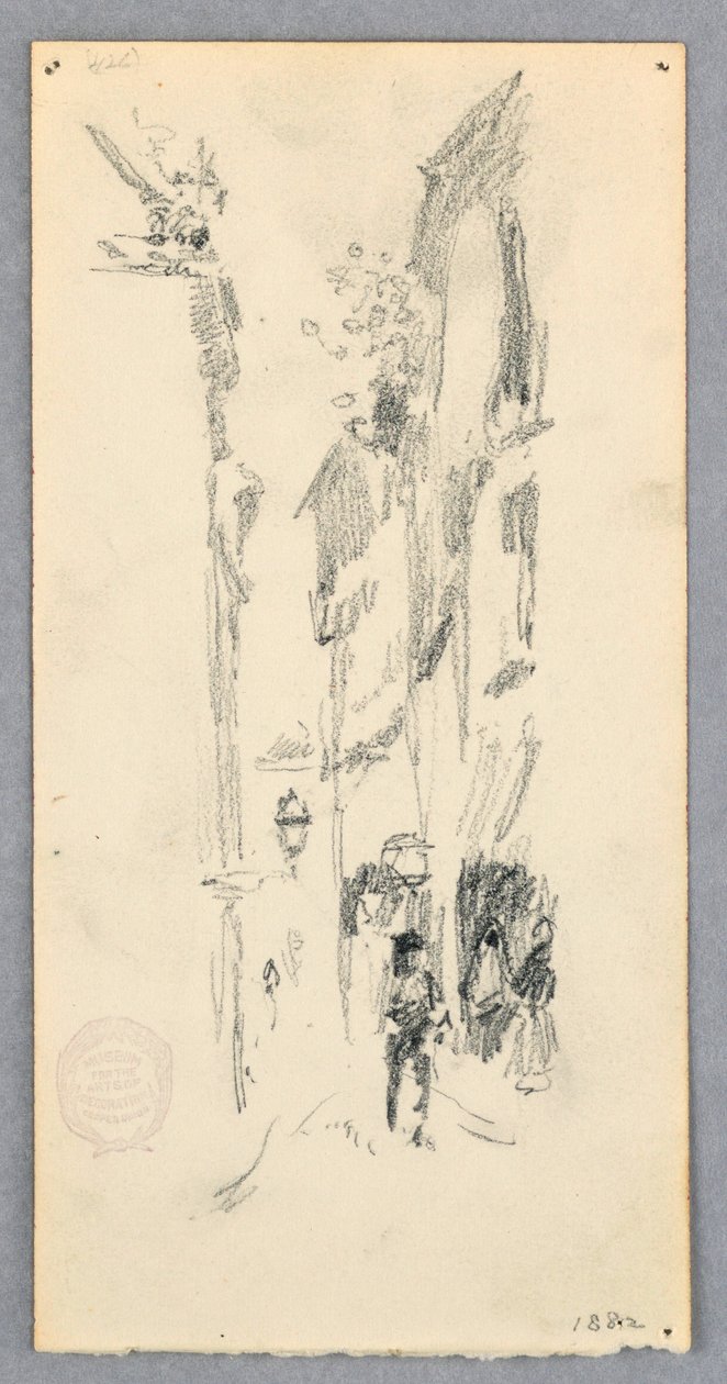 Rysunek, Scena uliczna, Wenecja, 1882 r. autorstwa Robert Frederick Blum