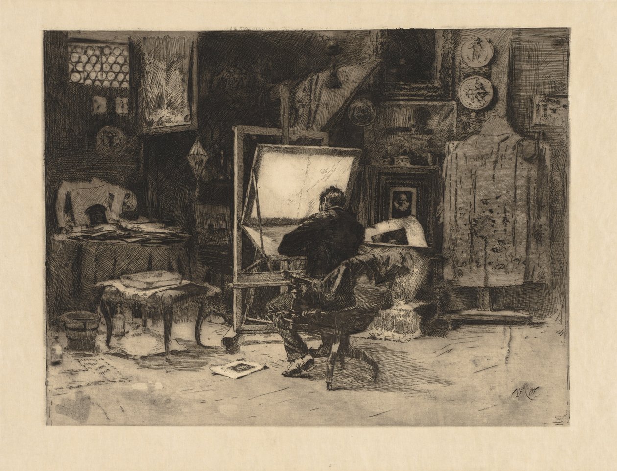 The Etcher autorstwa Robert Frederick Blum