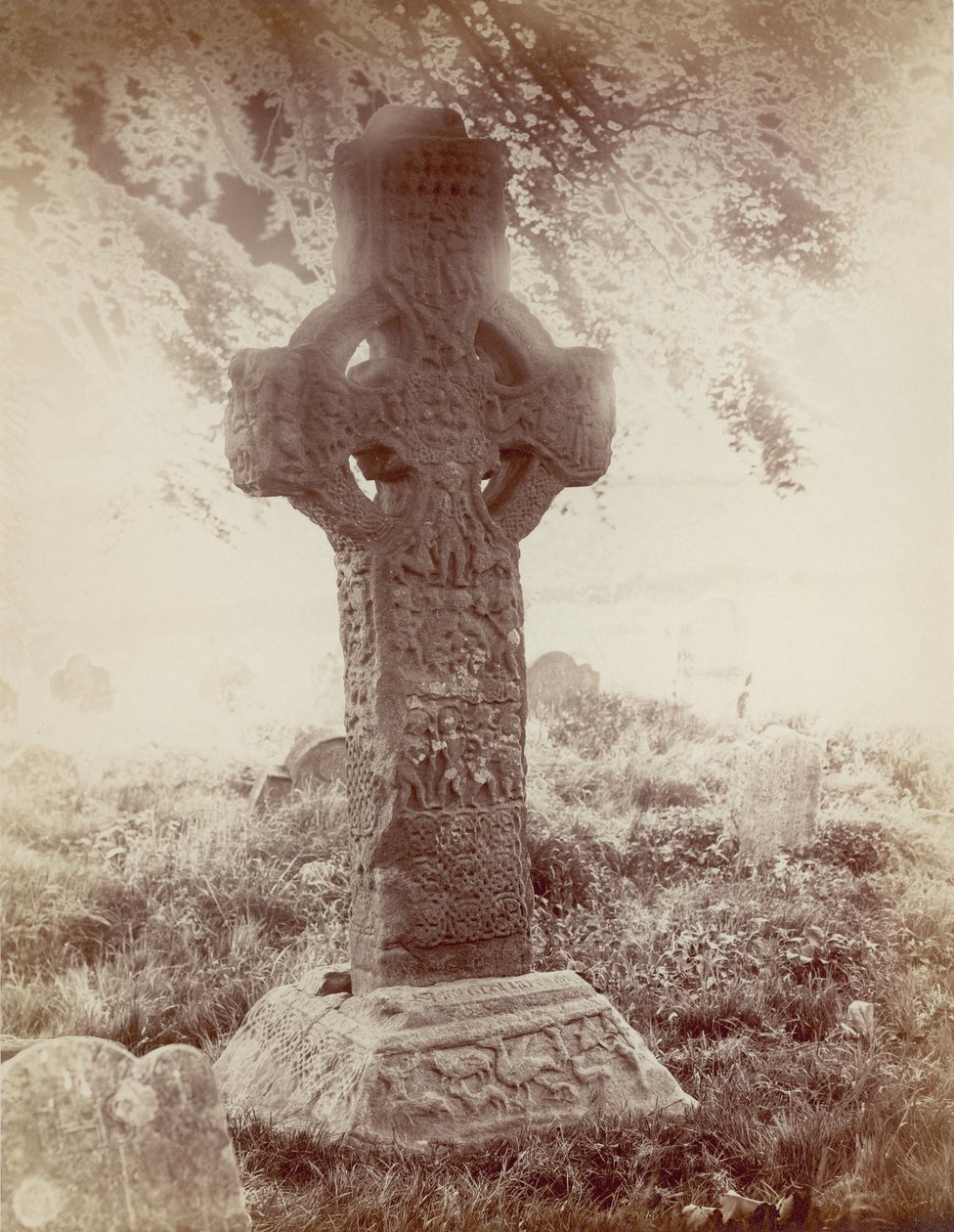 Południowy Wysoki Krzyż, Kells, Co. Meath, Irlandia (zdjęcie w sepii) autorstwa Robert French