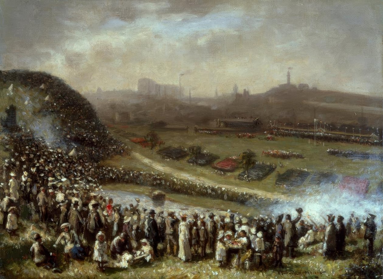 R.G.Hutchison, Na wyścigach, Glasgow / Gemälde autorstwa Robert Gemmell Hutchison