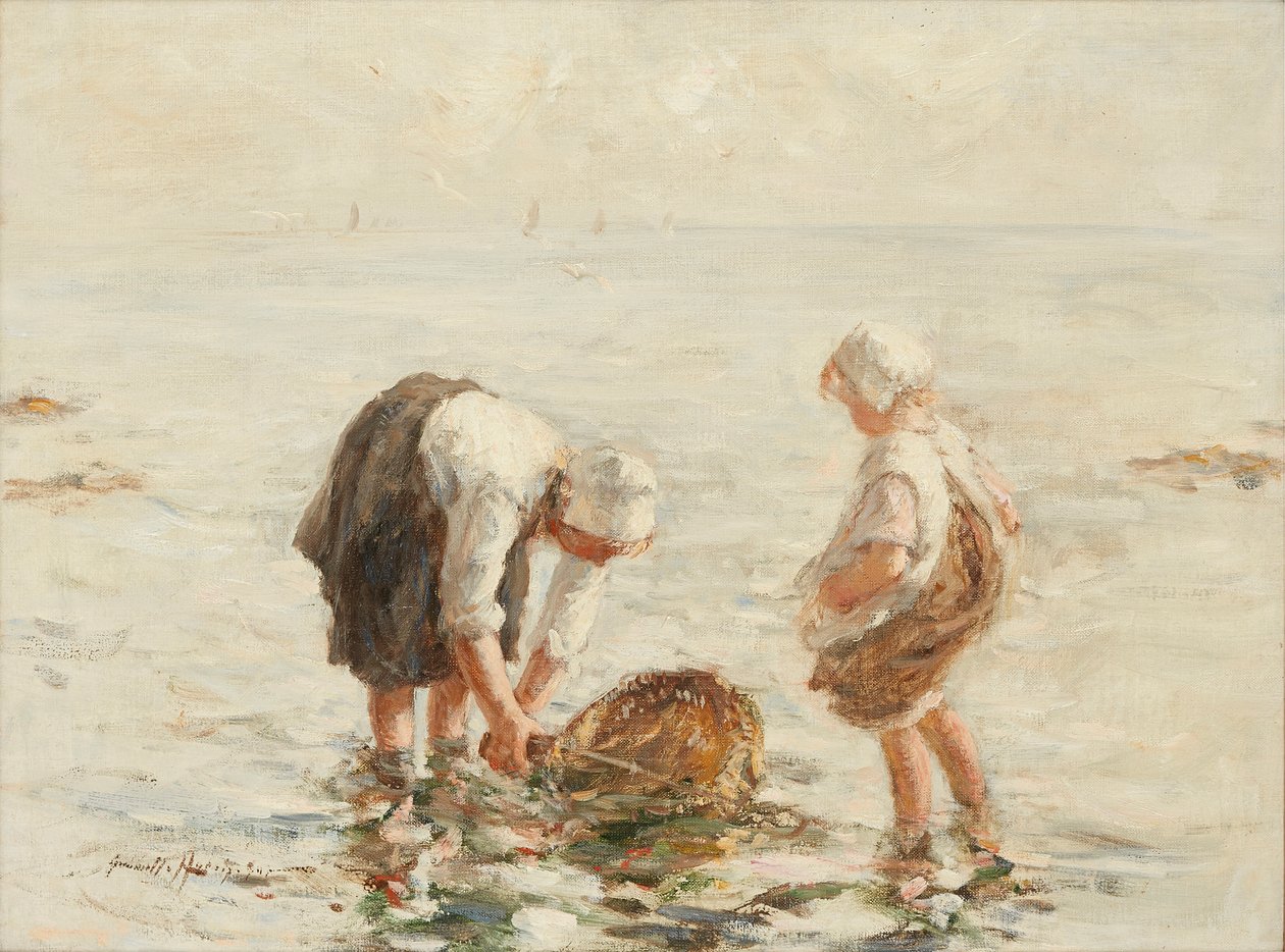 Krewetka (olej na płótnie) autorstwa Robert Gemmell Hutchison