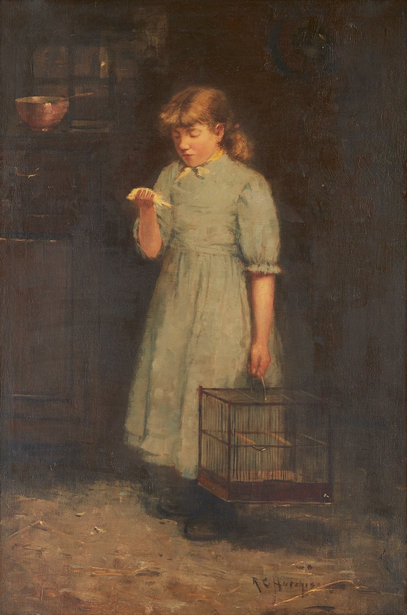 Martwy Kanarek (olej na płótnie) autorstwa Robert Gemmell Hutchison