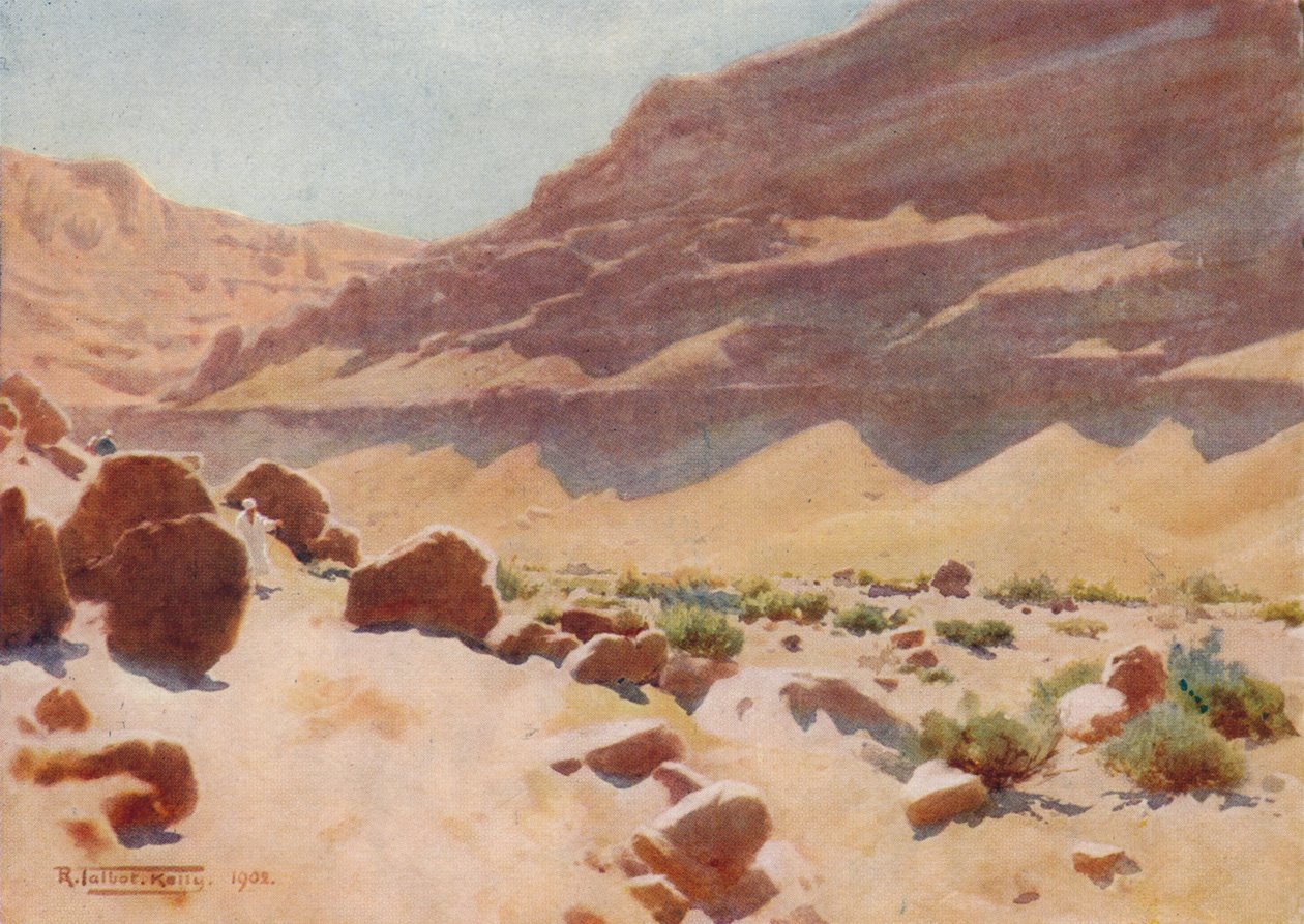 Wady na wzgórzach Mokattam, ok. 1880, 1904 autorstwa Robert George Talbot Kelly