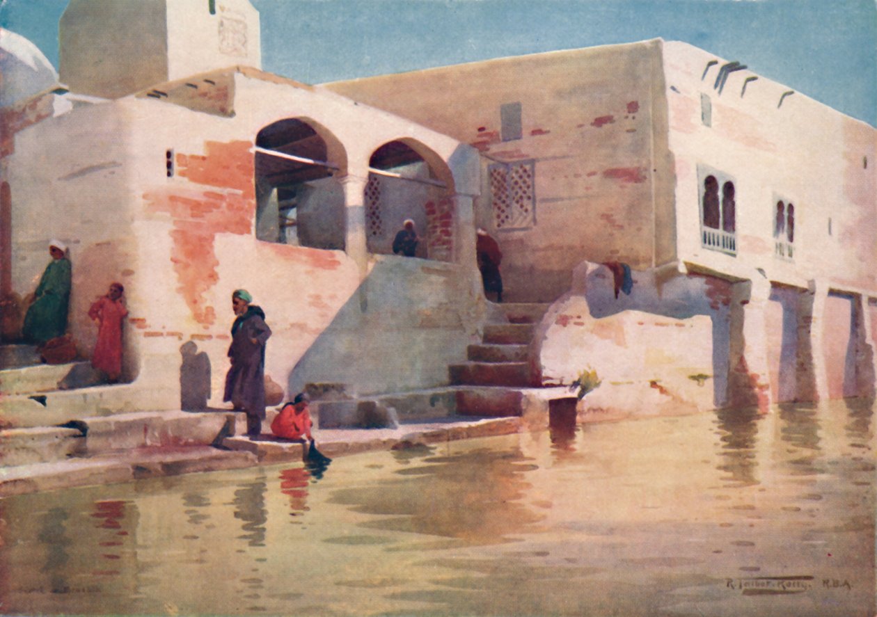 Meczet nad wodą w Menzali, c1880, 1904 autorstwa Robert George Talbot Kelly