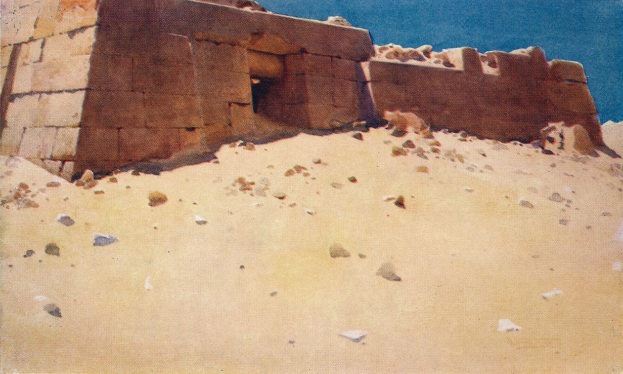 Mastaba pod drugą piramidą, c1880, 1904 autorstwa Robert George Talbot Kelly