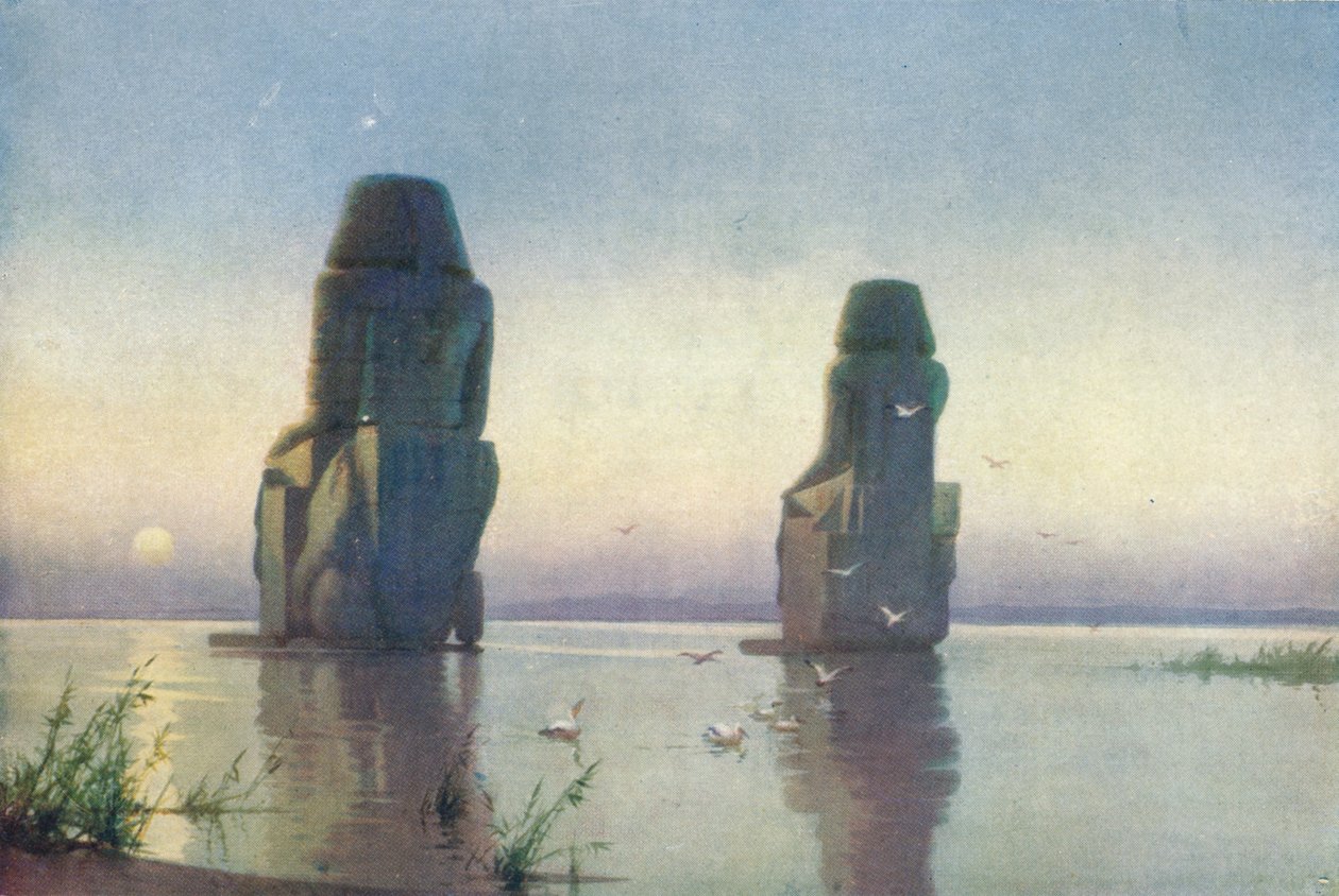 Kolosy z Teb - wschód księżyca, c1880, 1904 autorstwa Robert George Talbot Kelly