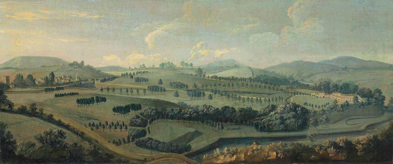 Widok na Gisburne Park, Yorkshire i park autorstwa Robert Griffier