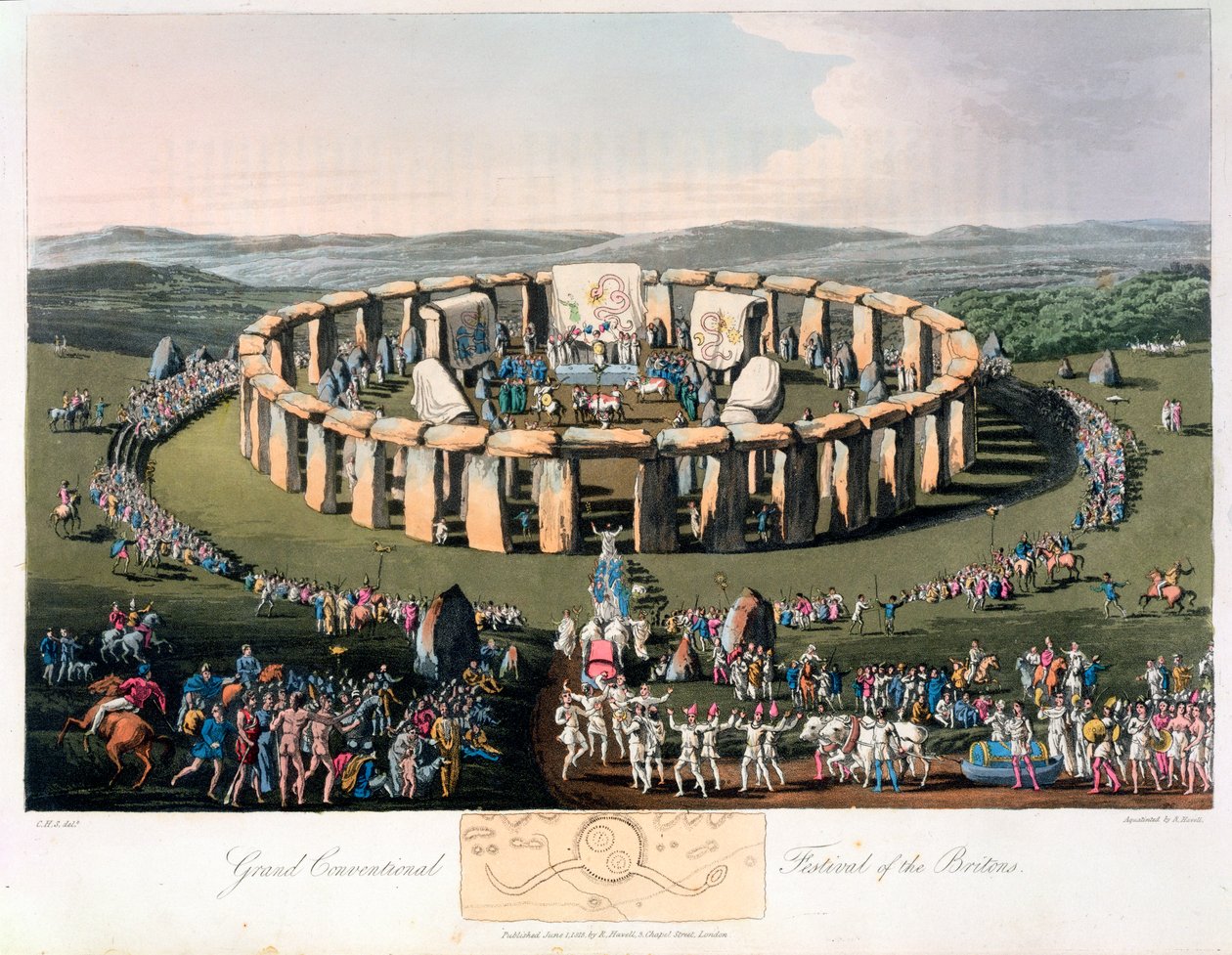 „Wielki Konwencjonalny Festiwal Brytyjczyków”, 1815 autorstwa Robert Havell