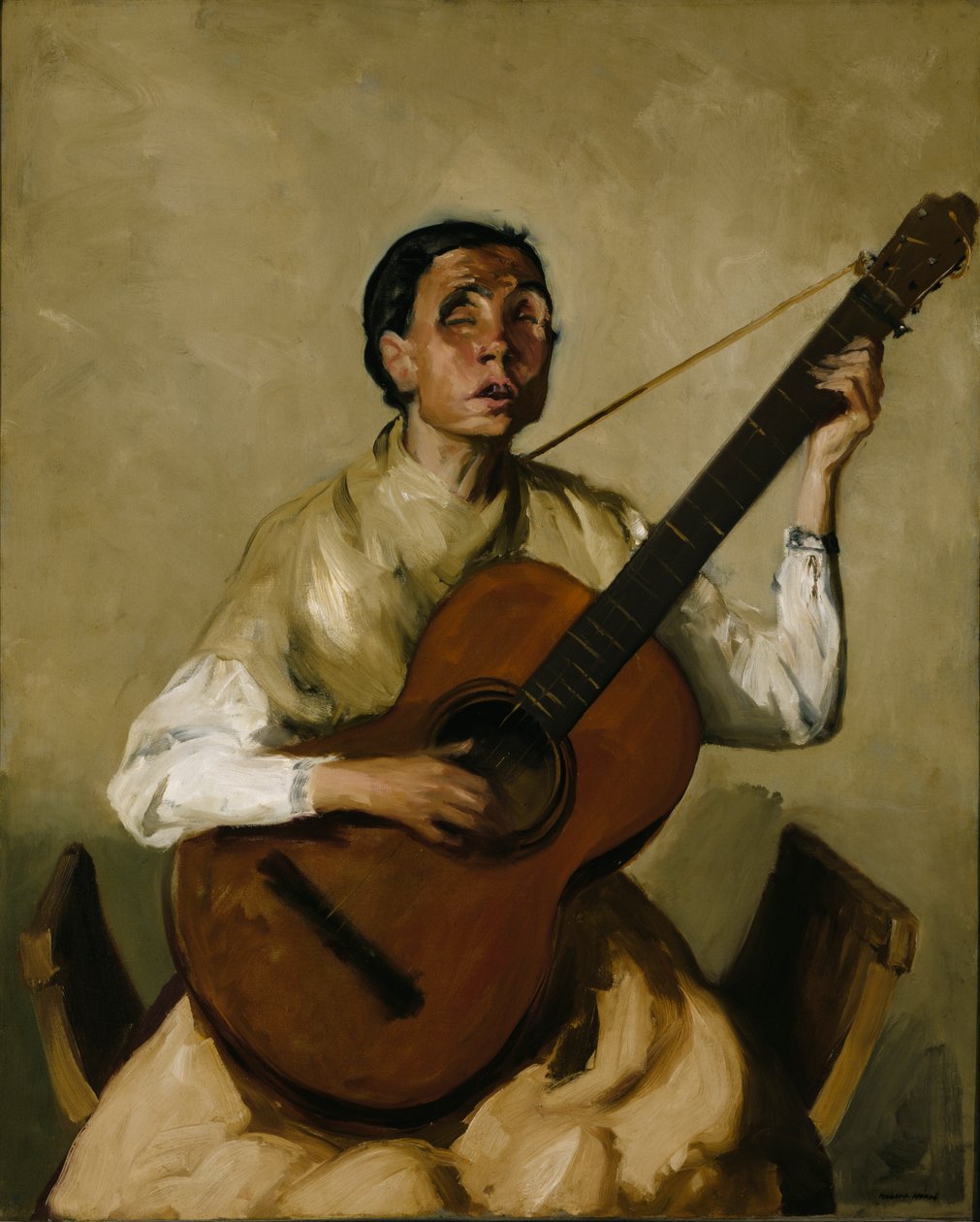 Ślepa hiszpańska piosenkarka, 1912. autorstwa Robert Henri