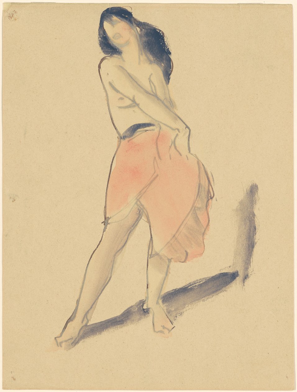 Tancerka w czerwonej spódnicy, nr 2 autorstwa Robert Henri