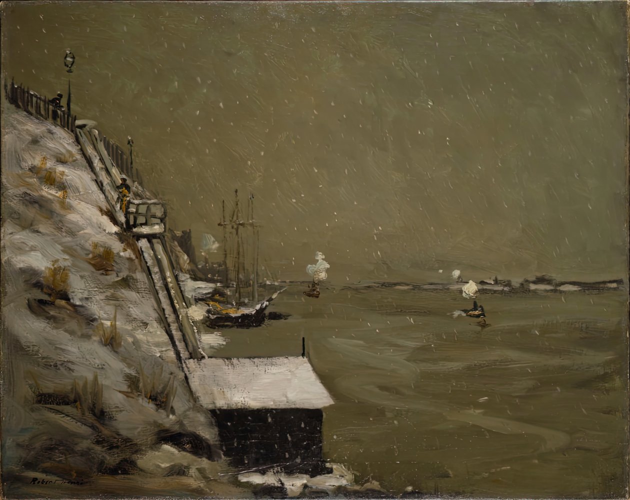 East River Embankment, zima, 1900. autorstwa Robert Henri
