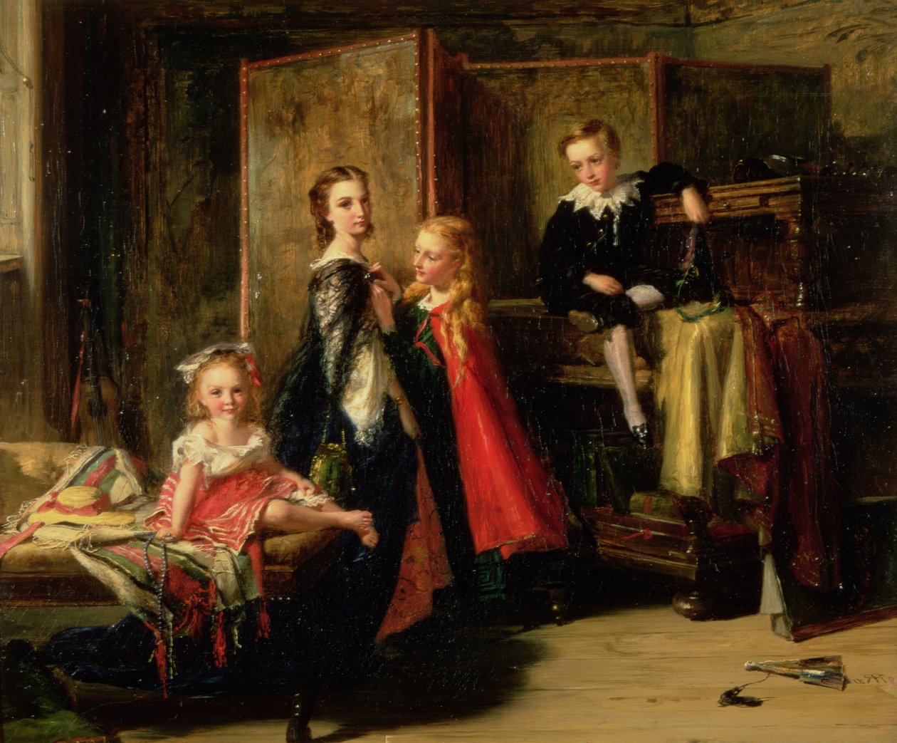 Ubieranie się do szarady: Dzieci Patricka Allana Frasera, 1886 autorstwa Robert Herdman
