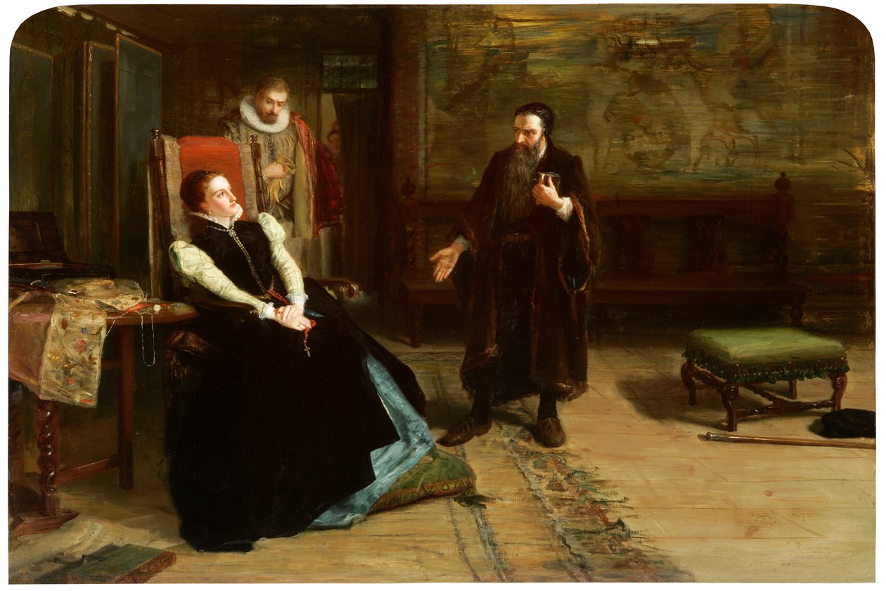 Konferencja Marii, Królowej Szkotów i Johna Knoxa w Pałacu Holyrood autorstwa Robert Herdman