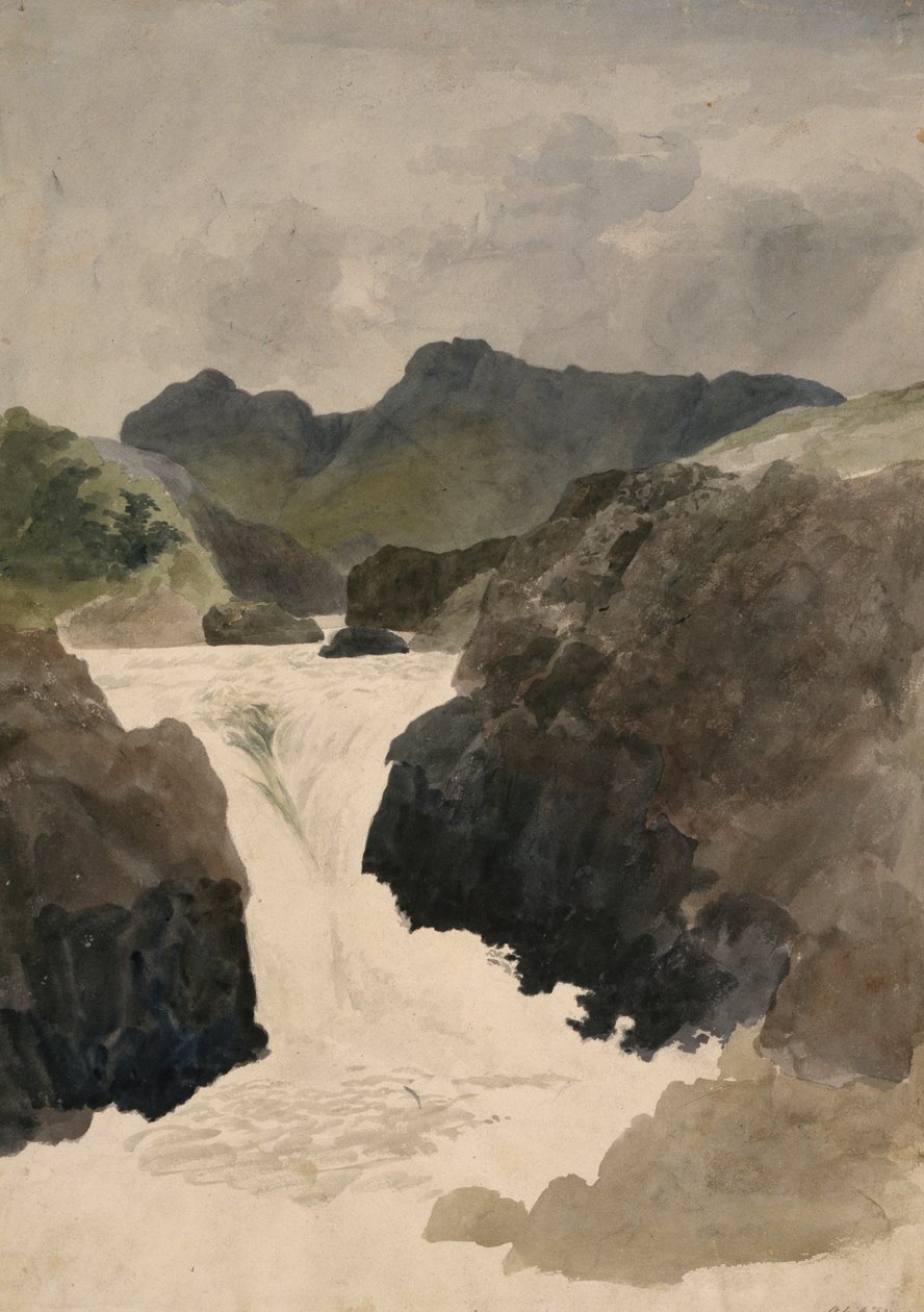 Skelwith Force, Westmorland, 1800-1820 autorstwa Robert Hills