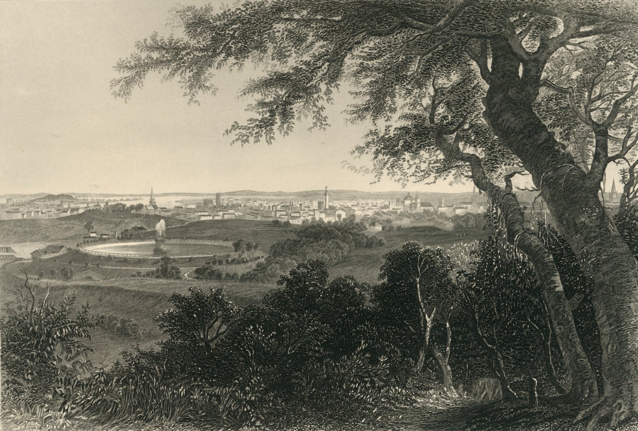 „Miasto Baltimore, od Druid Hill Park”, 1874. autorstwa Robert Hinshelwood