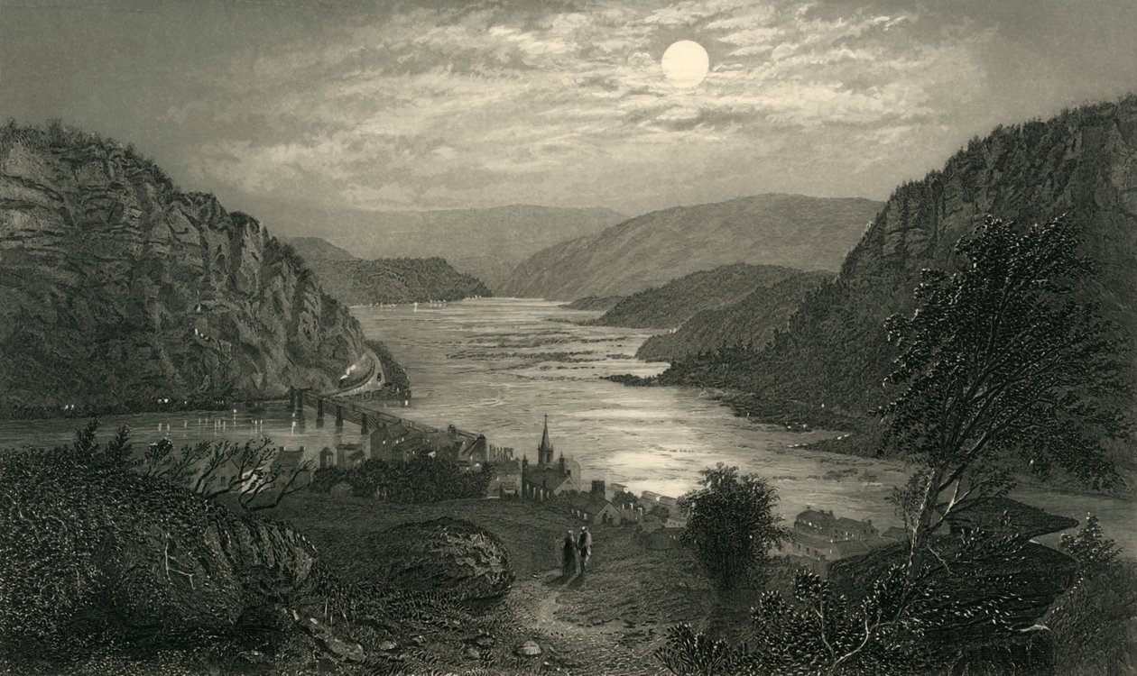 „Prom Harpera przy świetle księżyca”, 1872. autorstwa Robert Hinshelwood