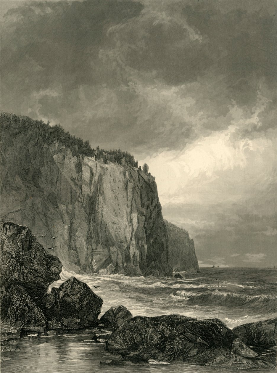 „Jezioro Superior, Wejście do Zatoki Chrztu”, 1872. autorstwa Robert Hinshelwood