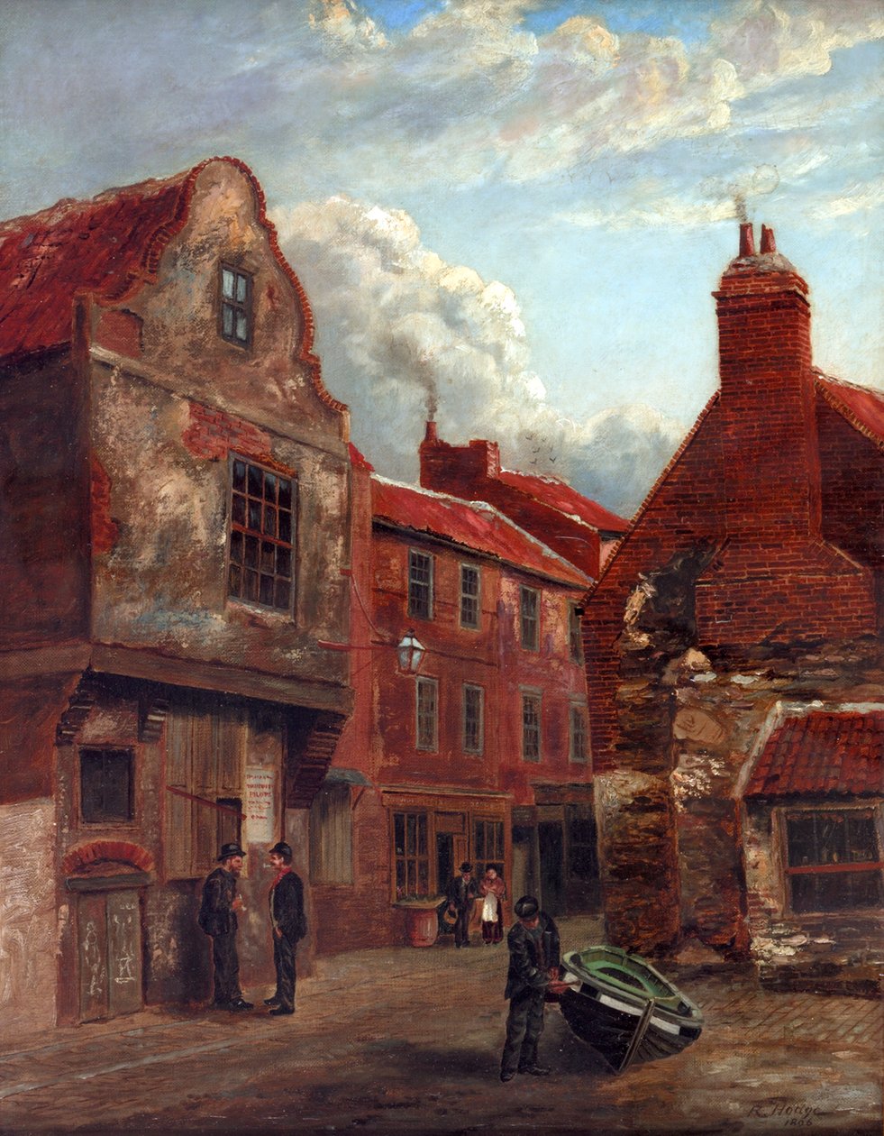 Old Shields, Wapping Street i Union Lane, 1896 r. autorstwa Robert Hodge