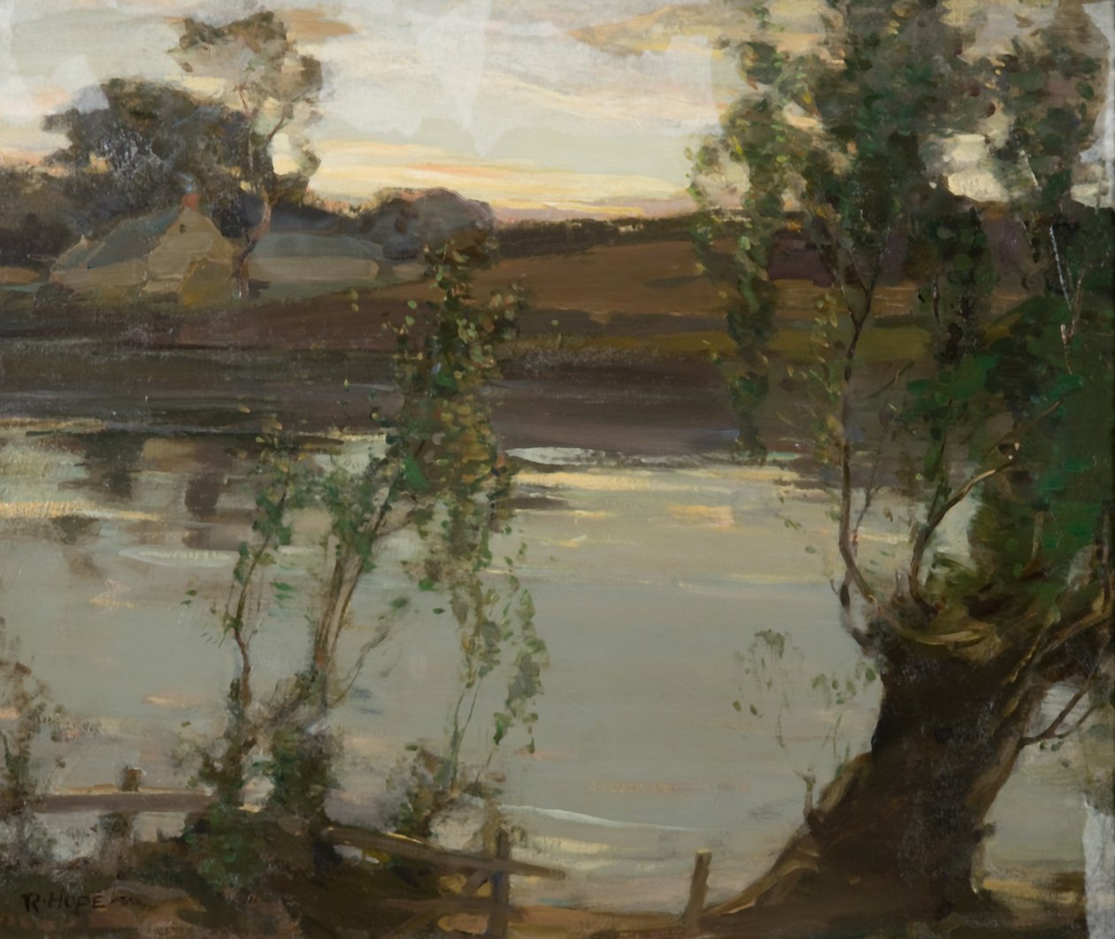 Cichy Basen, Wieczór (olej na płótnie) autorstwa Robert Hope