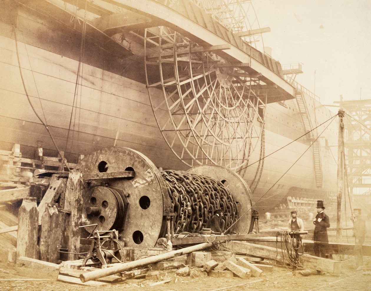Isambard Kingdom Brunel obok „Wielkiego Wschodu”, c1857 autorstwa Robert Howlett