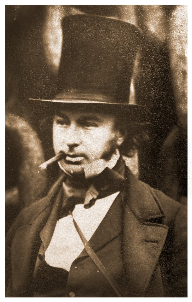 Portret Isambarda Kingdom Brunela przy łańcuchach startowych SS Great Eastern, 1857 autorstwa Robert Howlett