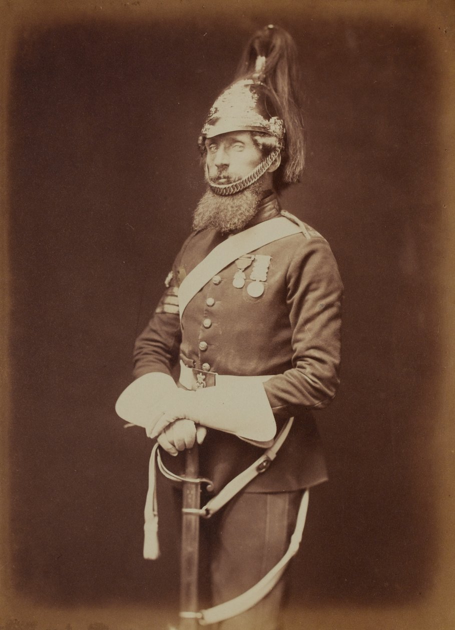 Sierżant-major Bailey, 1. Royal Dragon Guards autorstwa Robert Howlett