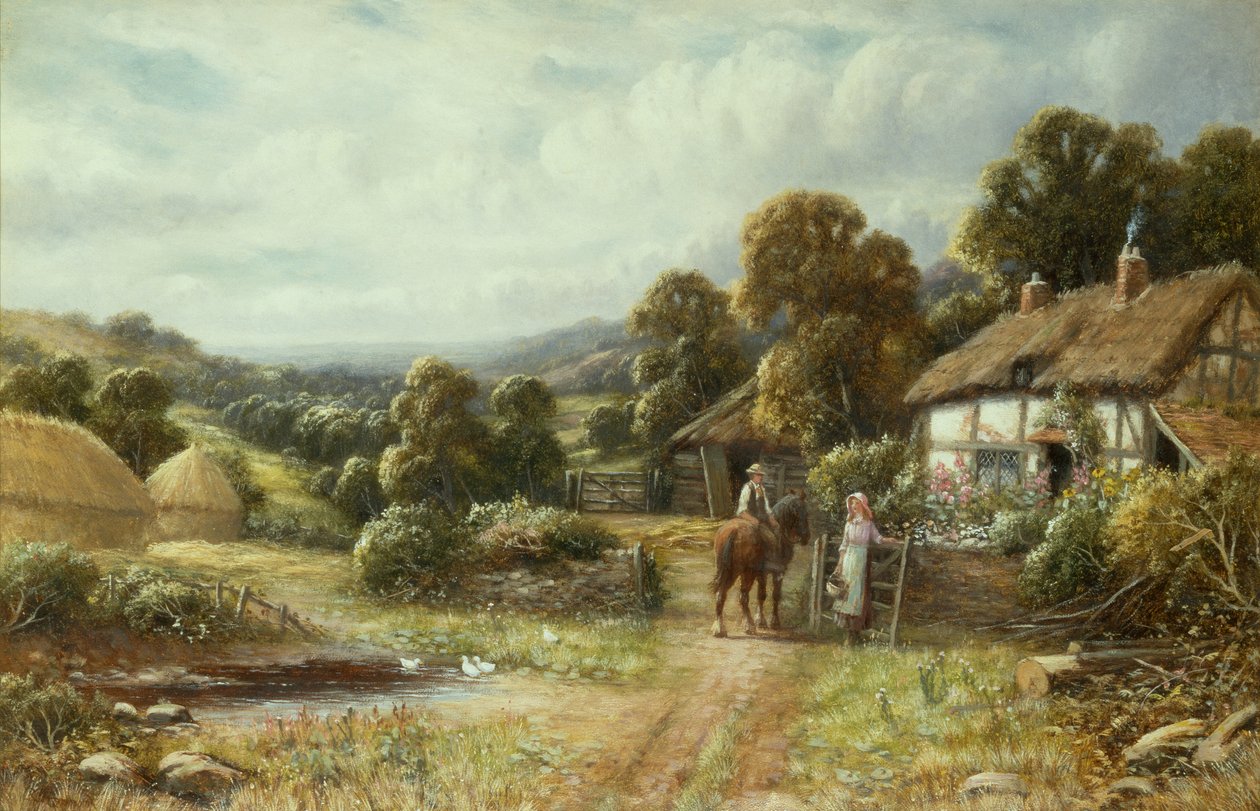 Domek Surrey (olej na płótnie) autorstwa Robert John Hammond
