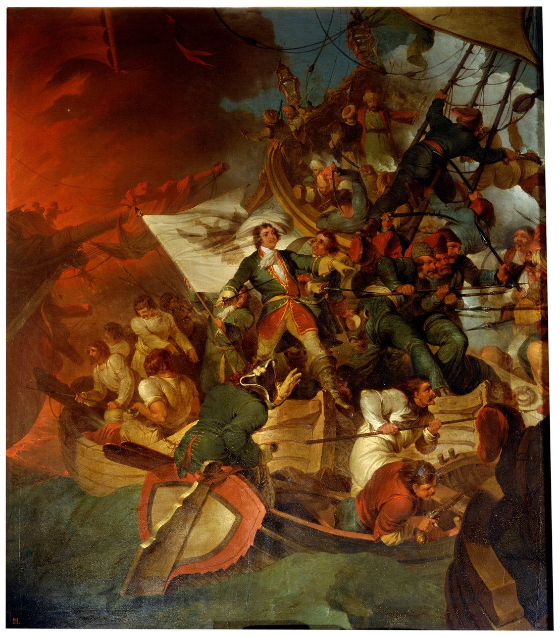 „Zdobywanie Azowa 18 maja 1696”, koniec XVIII lub XIX wieku autorstwa Robert Ker Porter