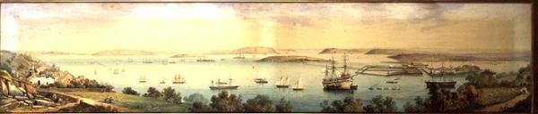Panoramiczny widok na zatokę Cork autorstwa Robert L. Stopford