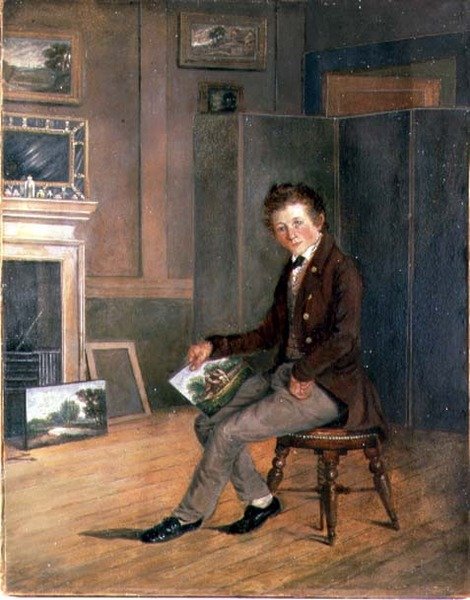 Portret Josepha Stannarda (1797-1830) jako młodzieńca (olej na papierze na płótnie) autorstwa Robert Ladbrooke