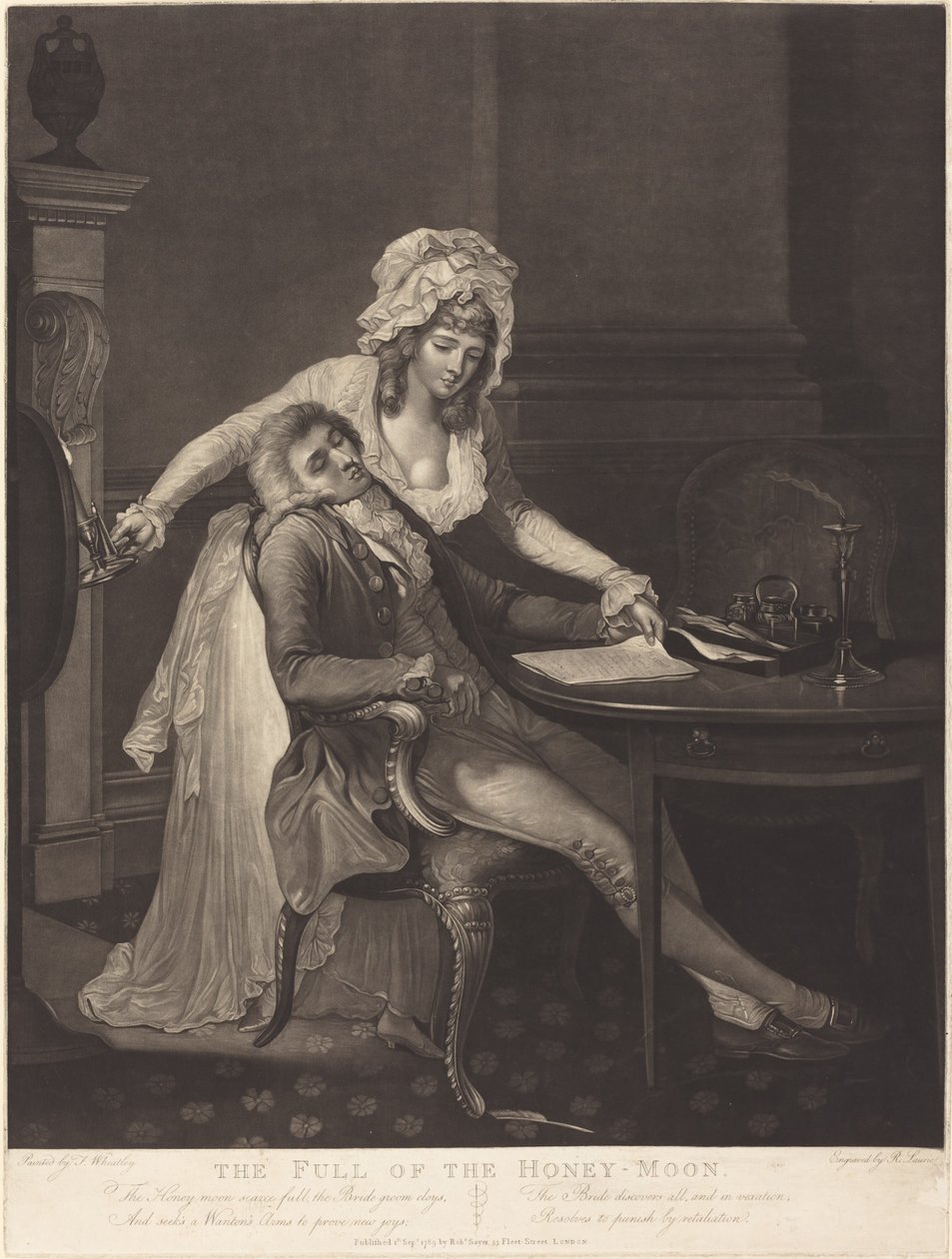 Pełnia księżyca miodowego autorstwa Robert Laurie after Francis Wheatley